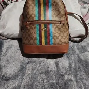 COACH Kenley Backpack In Signature Canvas With Stripe Coach | Bags | Coach Kenley Backpack In Signature Canvas  main image 4